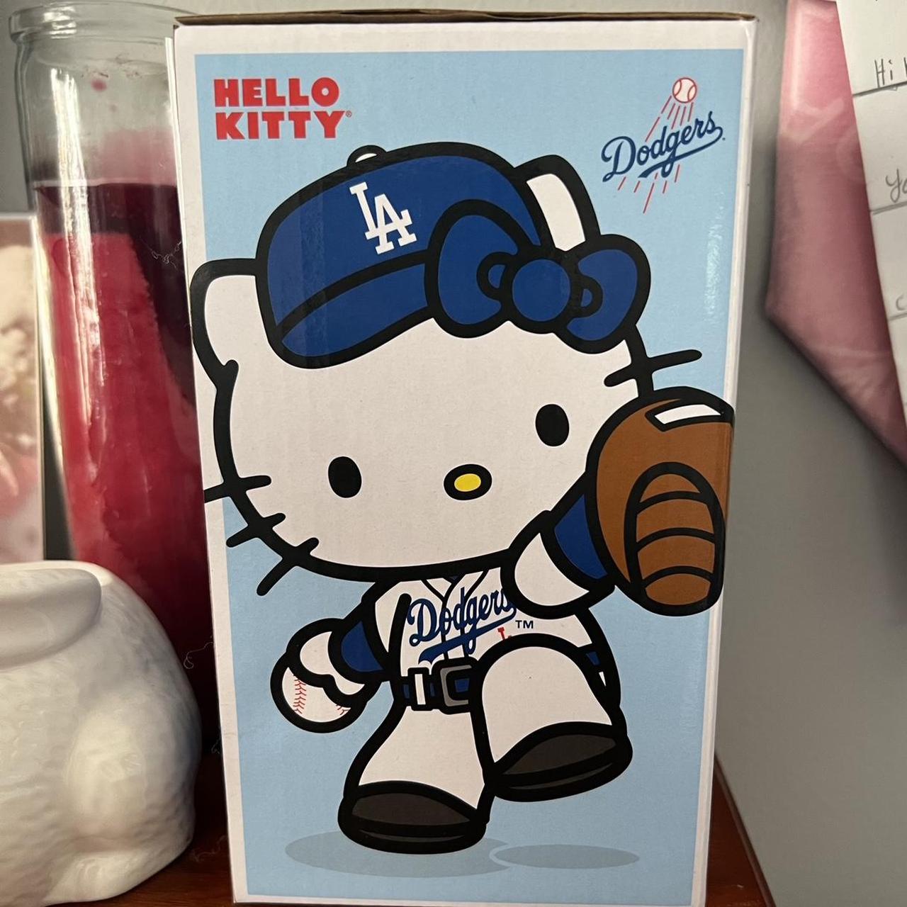 Hello Kitty LA Dodgers Decal Sticker Pink White Blue