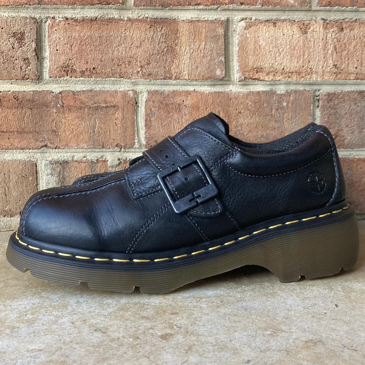 vtg 00s dr. martens 12282 monk strap platforms clogs... - Depop