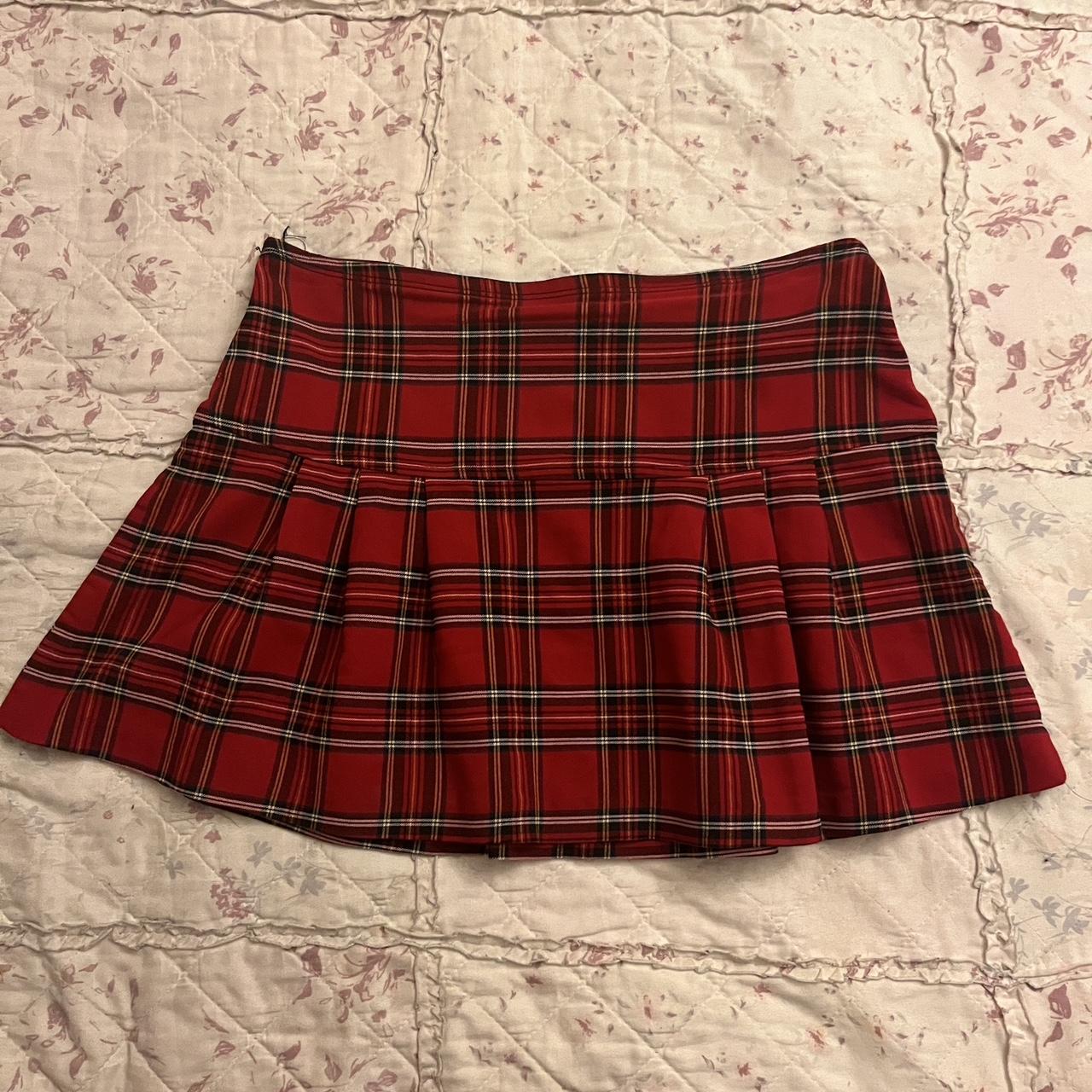 Red Plaid Mini Skirt Repop!! I loved this skirt... - Depop