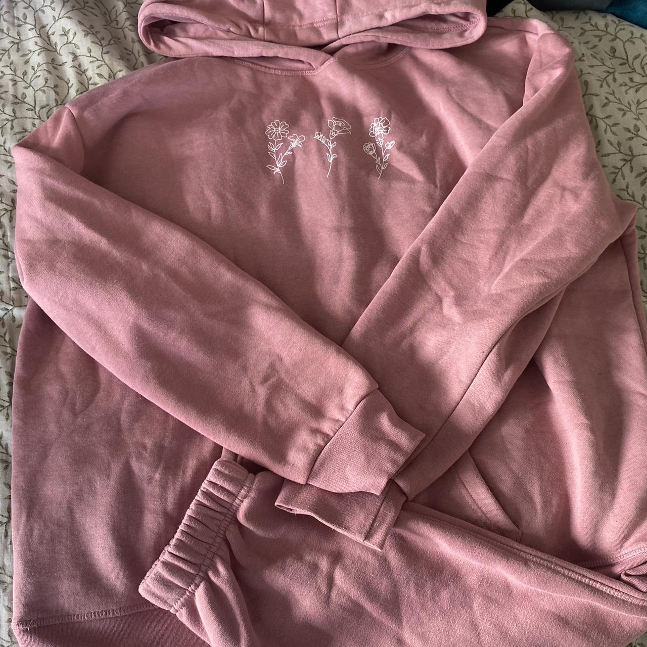 Pink tracksuit from Primark. Jumper size XL for an... Depop
