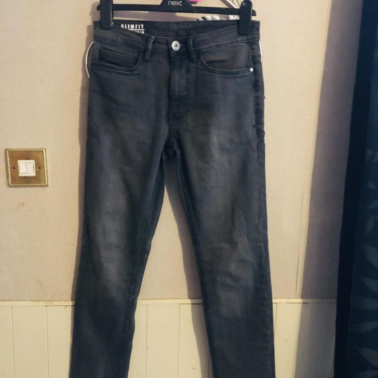 George Mens Grey Skinny Jeans Size 30R - Depop