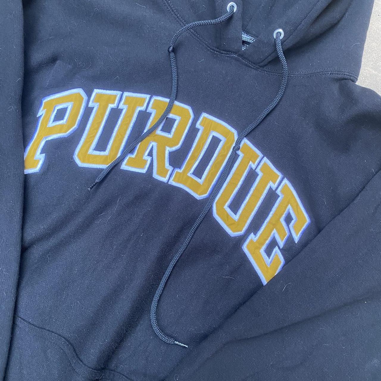 Vintage 90s Purdue College Heavyweight Hoodie ♻️Size... - Depop