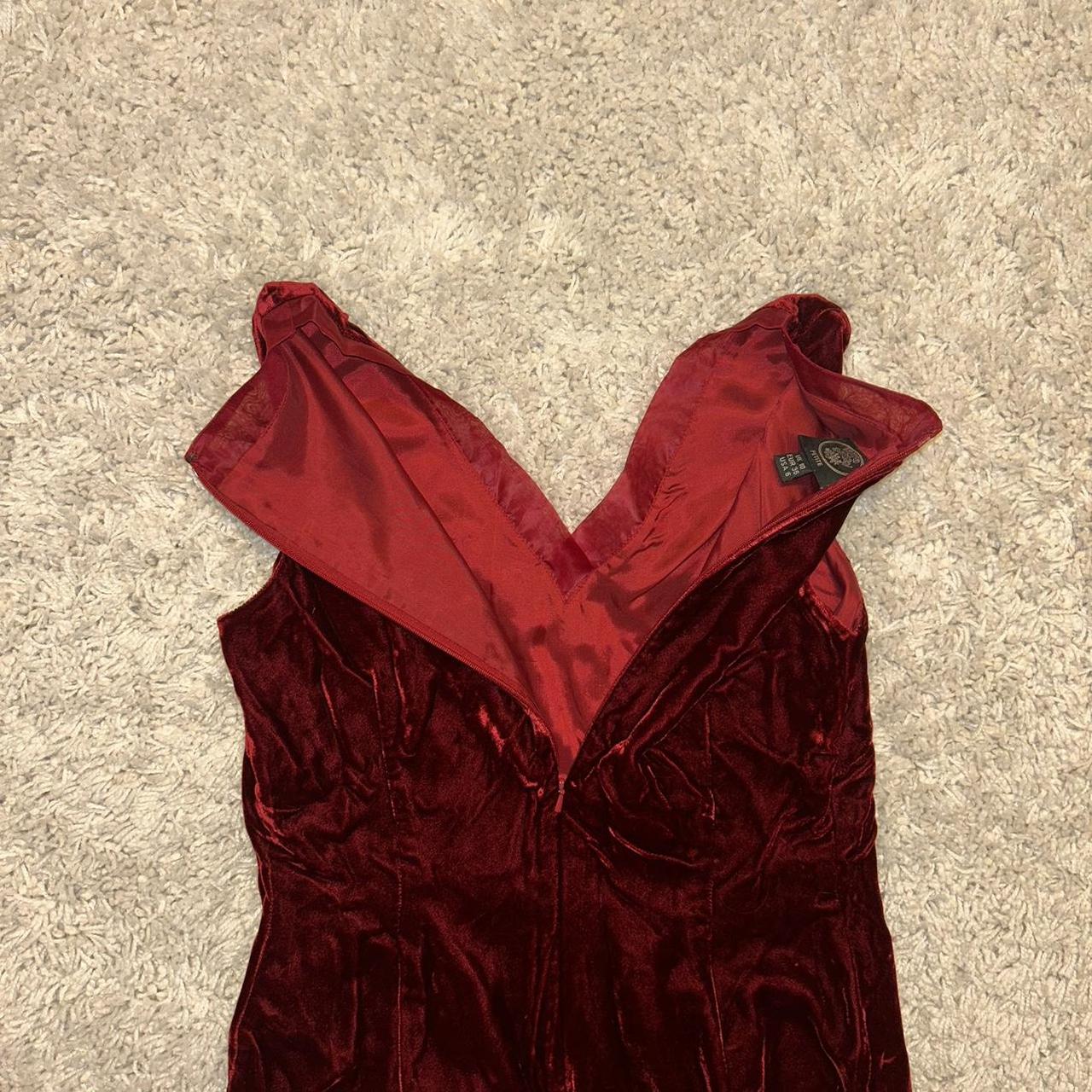 amazing VINTAGE RED VELVET dress by Laura Ashley