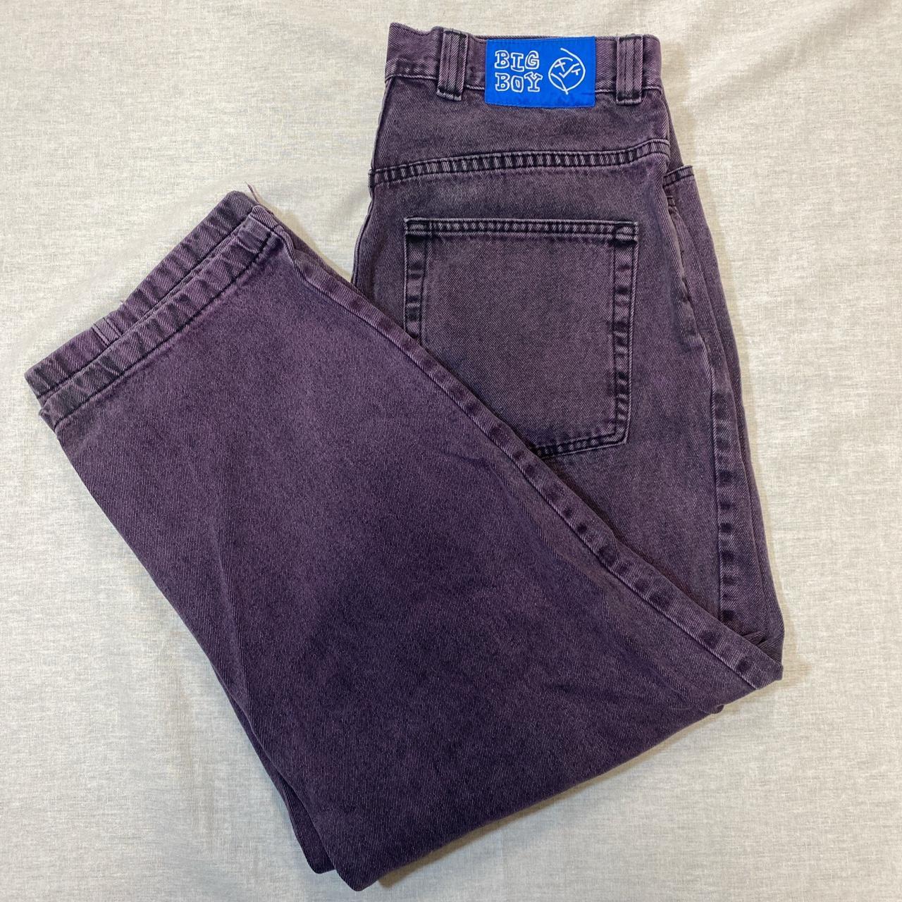 Polar Big Boys in Purple washed denim size M used... - Depop