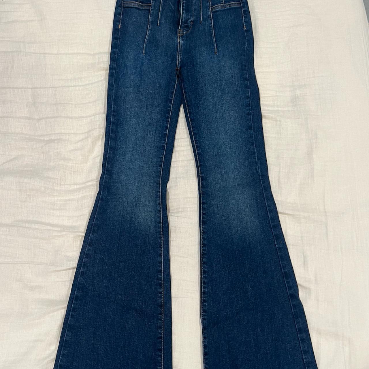 FREE PEOPLE FLARE JEANS!!! Dark wash, mint... - Depop