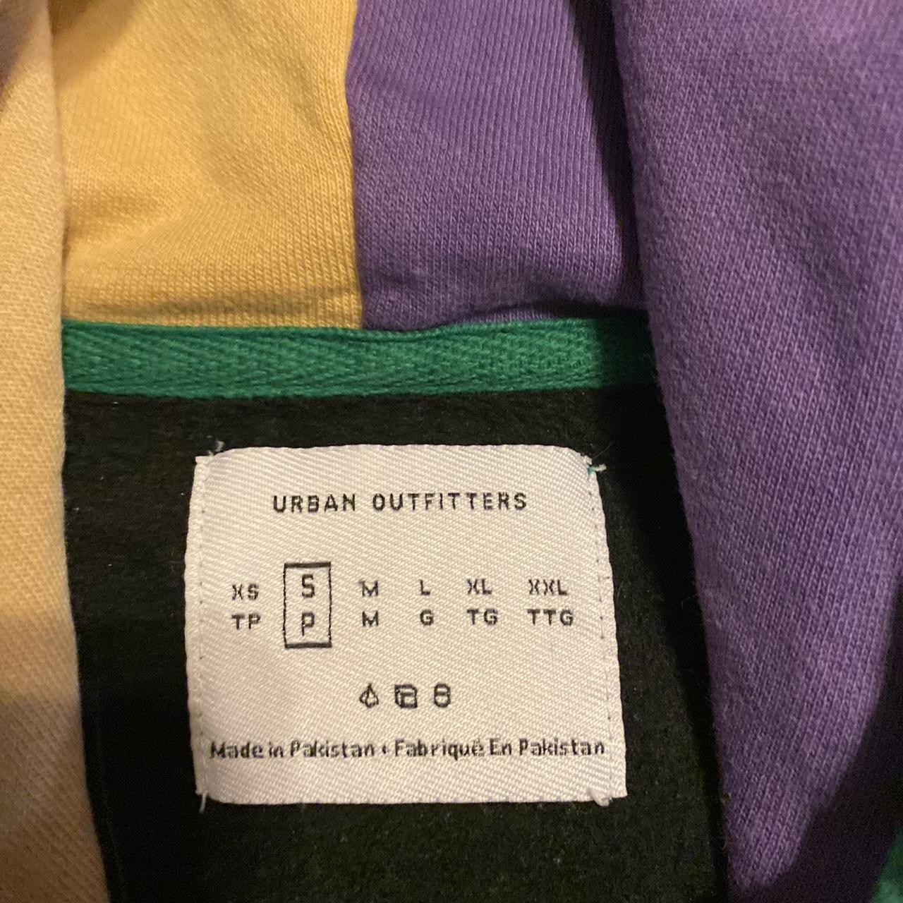 Urban Outfitters Men's Purple and Green Hoodie | Depop