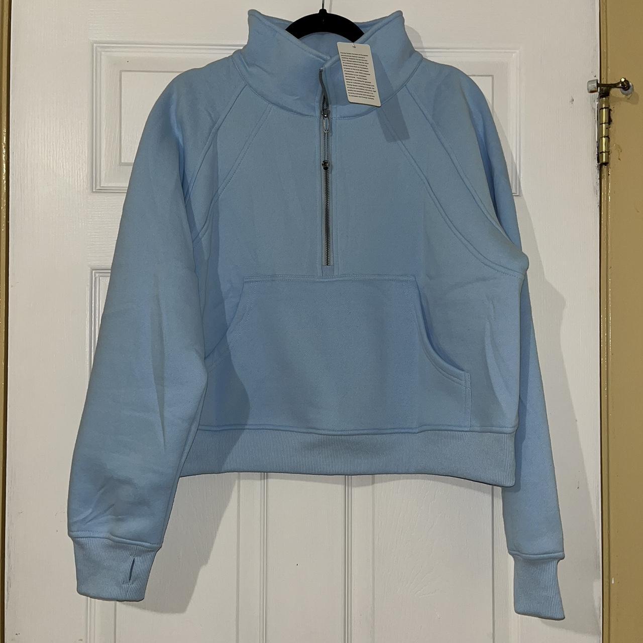 Baby Blue Scuba like sweater size M brand new with... - Depop
