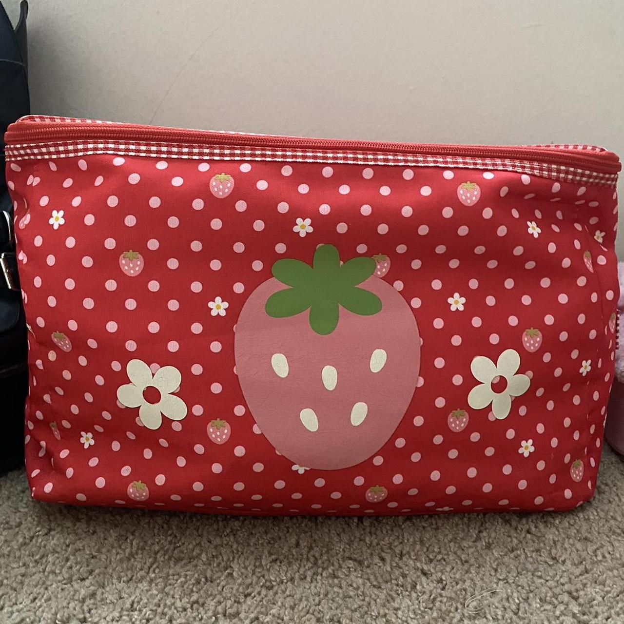 🍓 mother garden strawberry and polka dots storage... - Depop