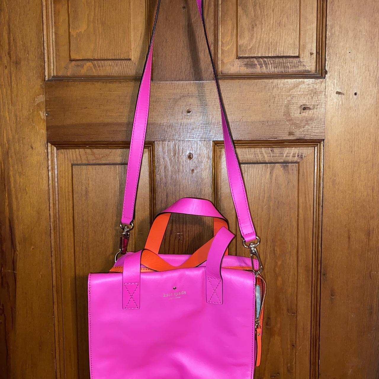 Kate Spade hot pink crossbody bag USED