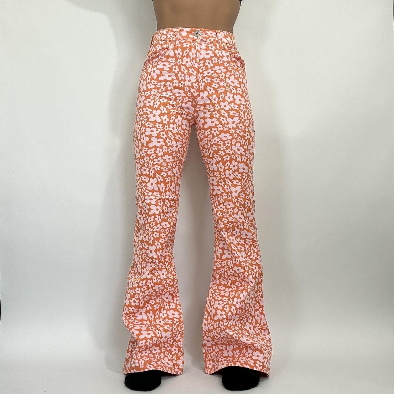 Cotton On - Flower High Waisted Flared Jeans THE - Depop