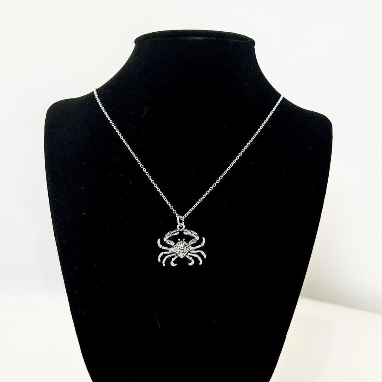 Sterling silver hot sale crab necklace