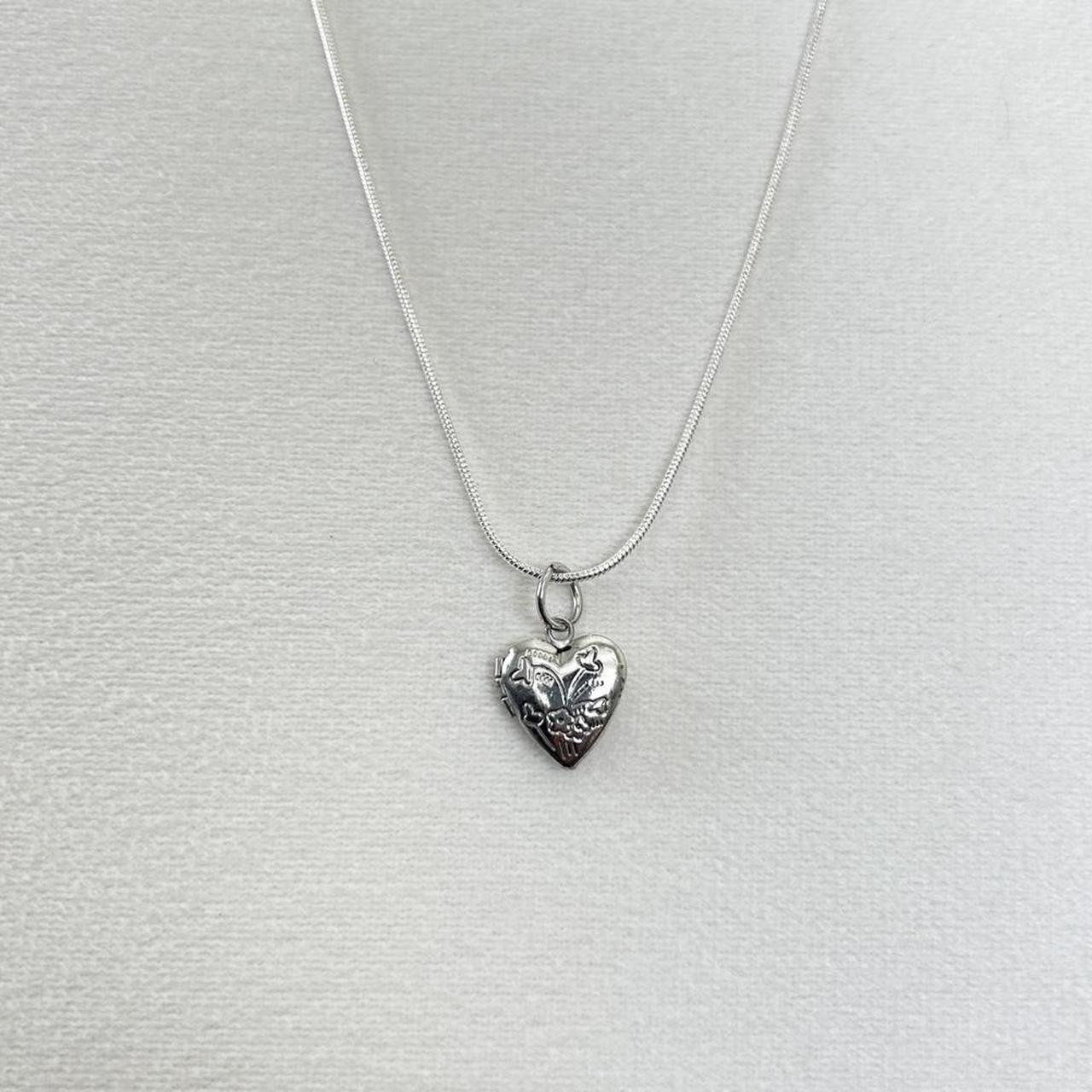 🎀 Silver Plated Heart Locket Necklace 🎀 🍓 The charm... - Depop