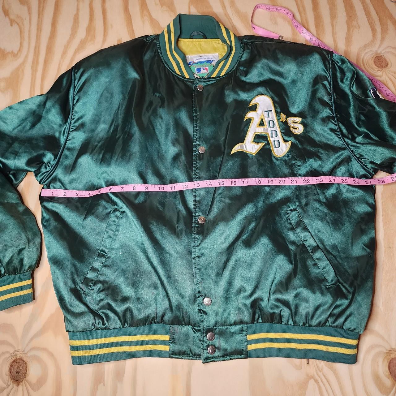 Vintage Oakland A's Athletics Satin Jacket Fits Like - Depop