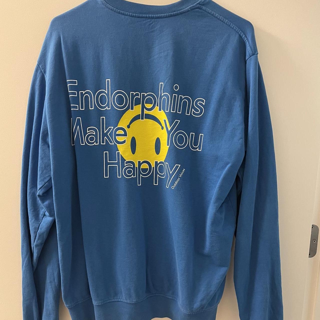 Outdoor Voices Women's Blue Sweatshirt | Depop