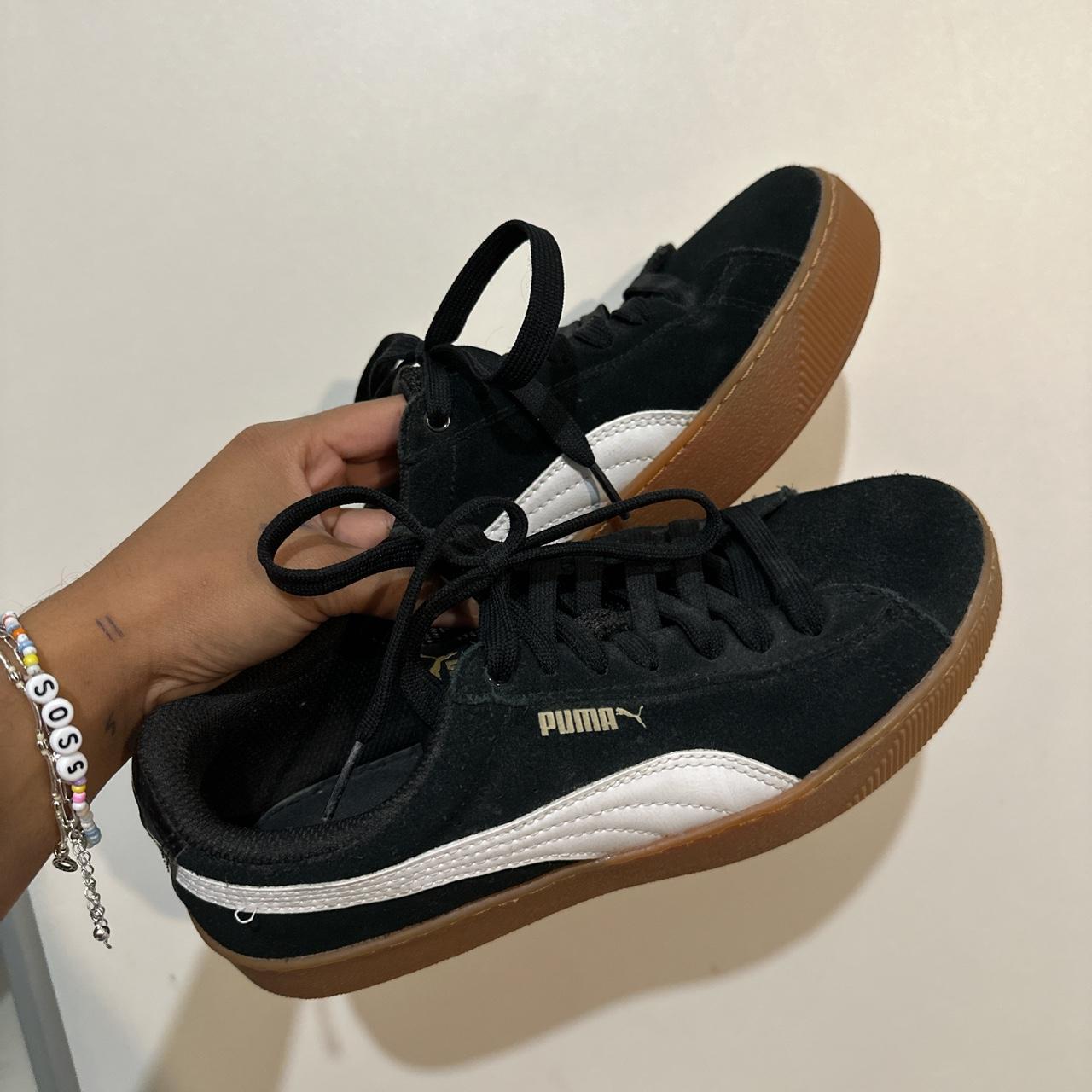 Womens Puma sneaker low size 38 in black brown in