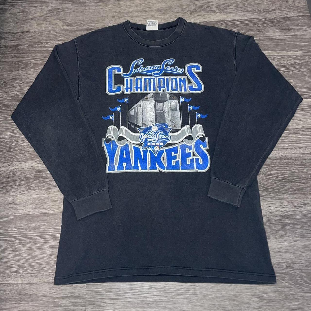 Vintage 2000 MLB Yankees Subway Series Championship Longsleeve T Shirt