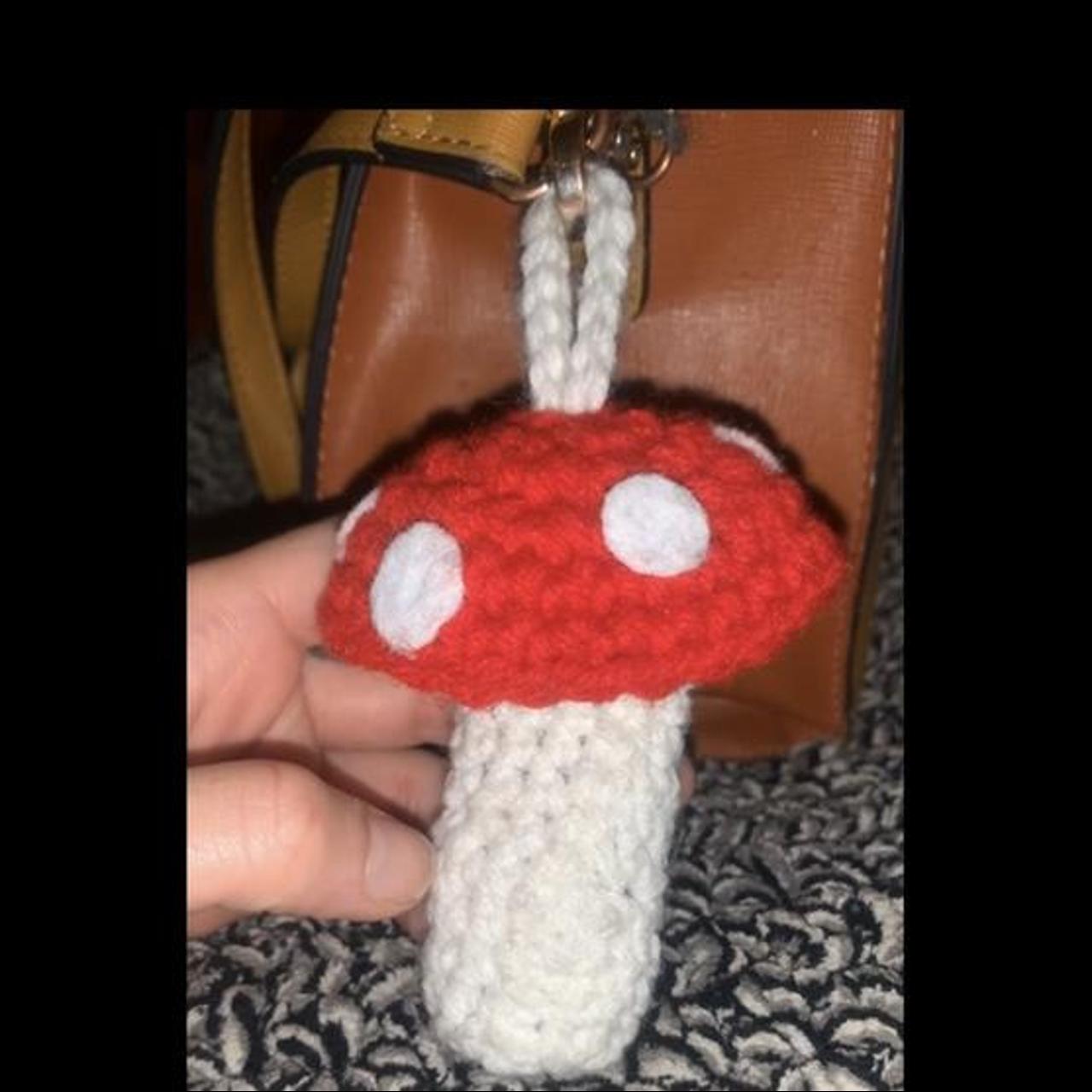 Crochet Mushroom Lighter/Chapstick Holder 🍄 🌈 Depop