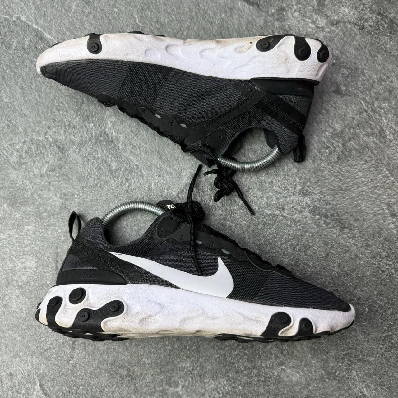 Nike react element 55 black white on feet online