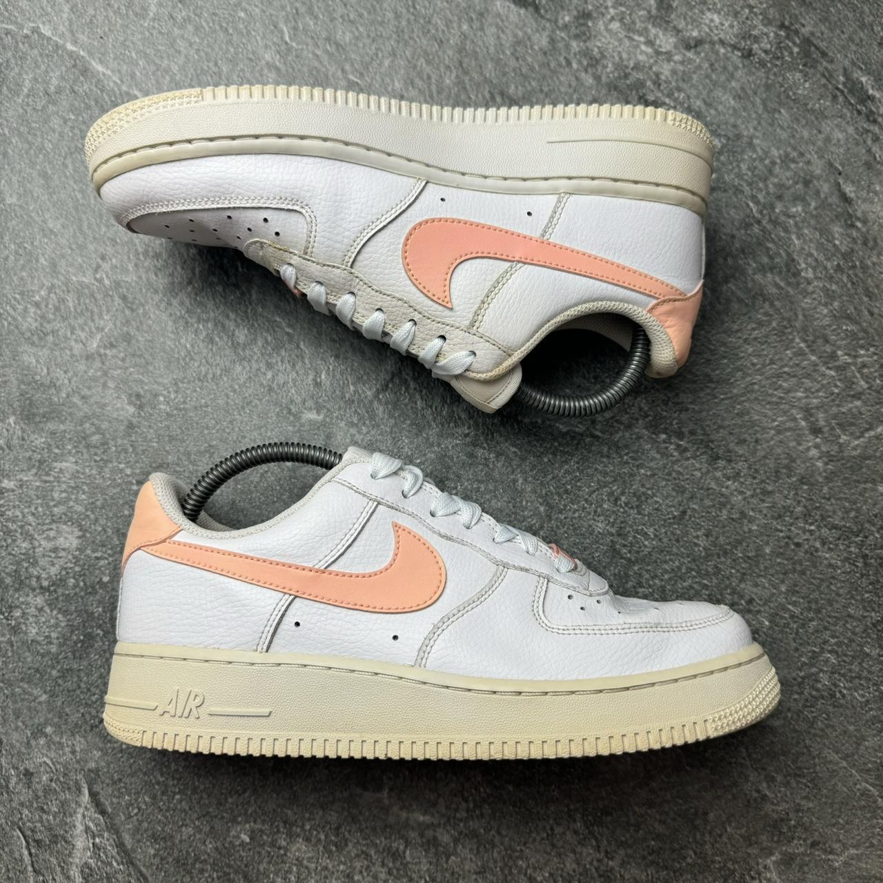 Nike Air Force 1 White Oracle Pink Size UK6. Depop