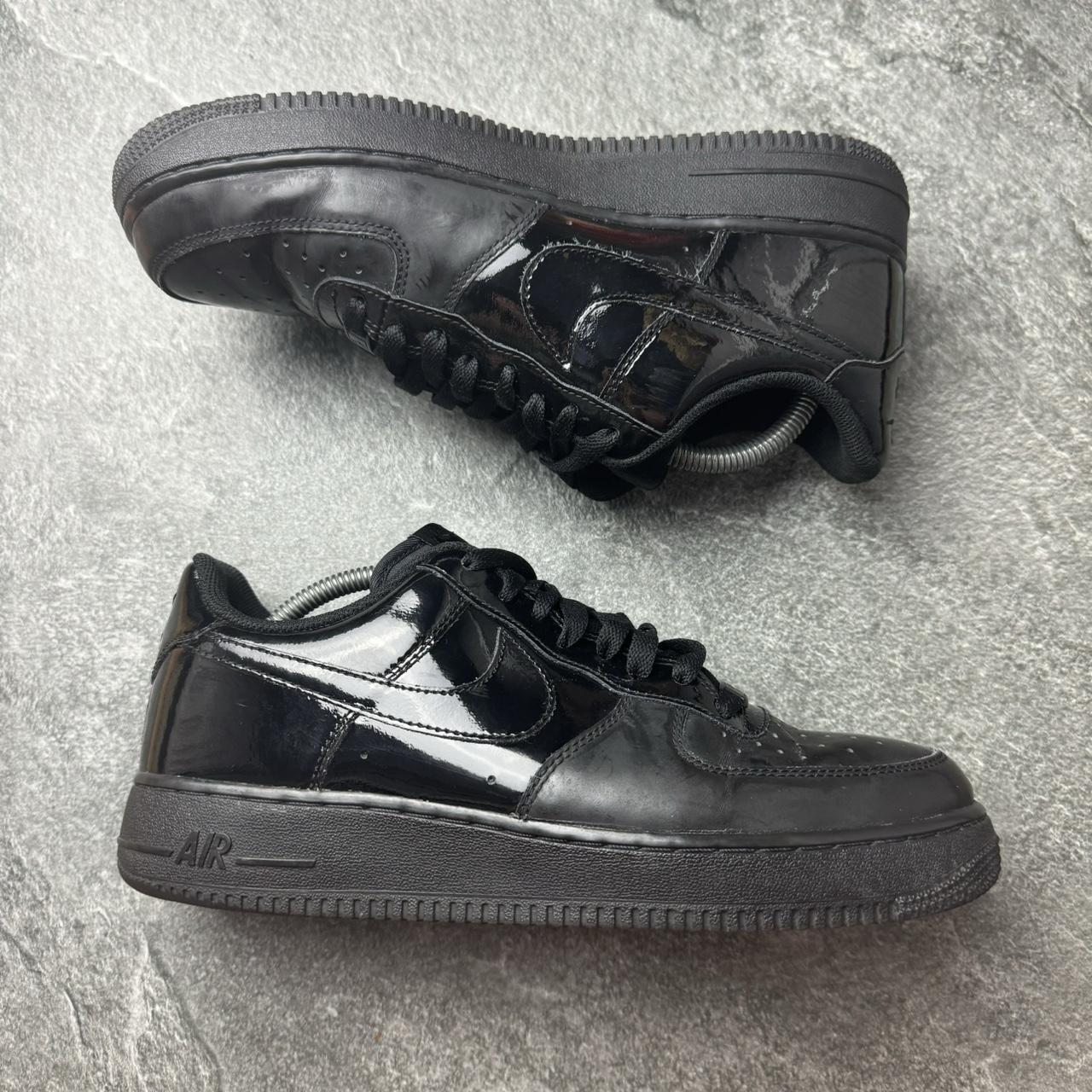 Nike Air Force 1 Shiny Black Size UK8