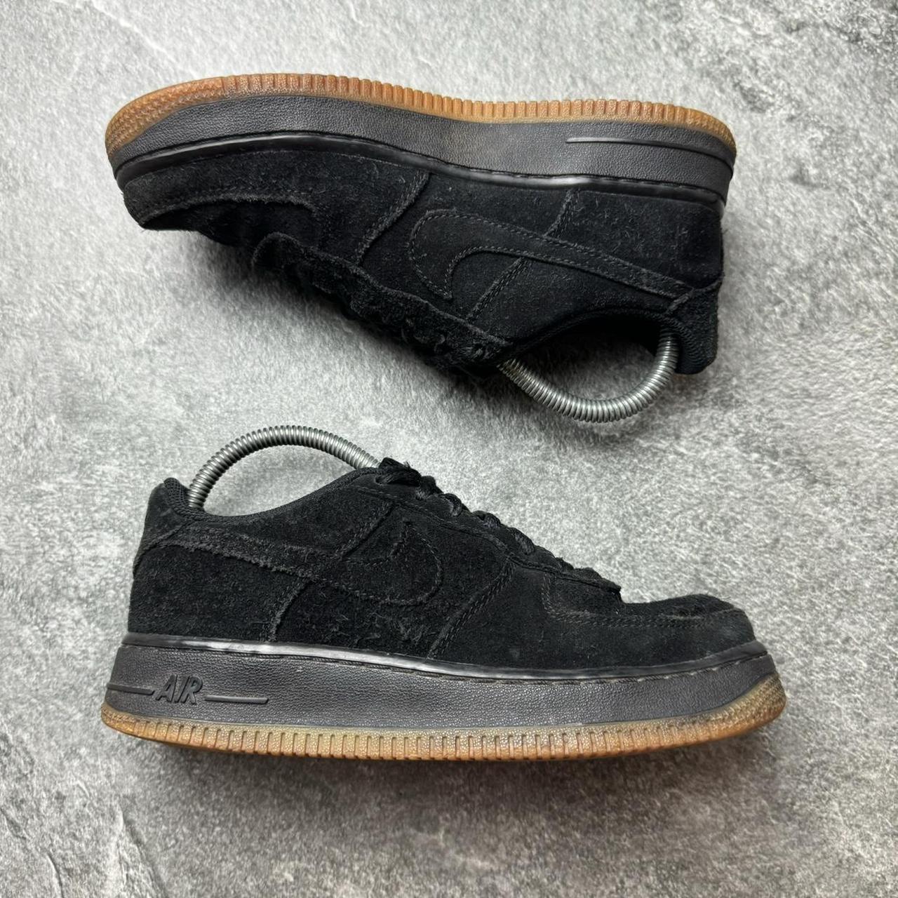 Nike Air Force 1 Black Suede Gum Sole Size. Depop