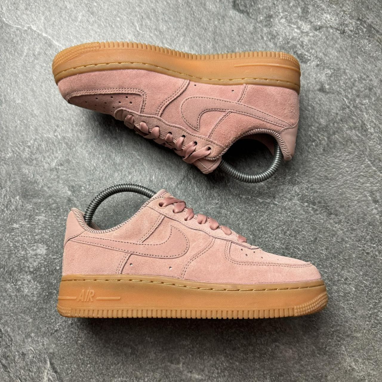 Gum Sole Pink Suede Air Force Womens ▪️Nike Air Force Pink Suede
