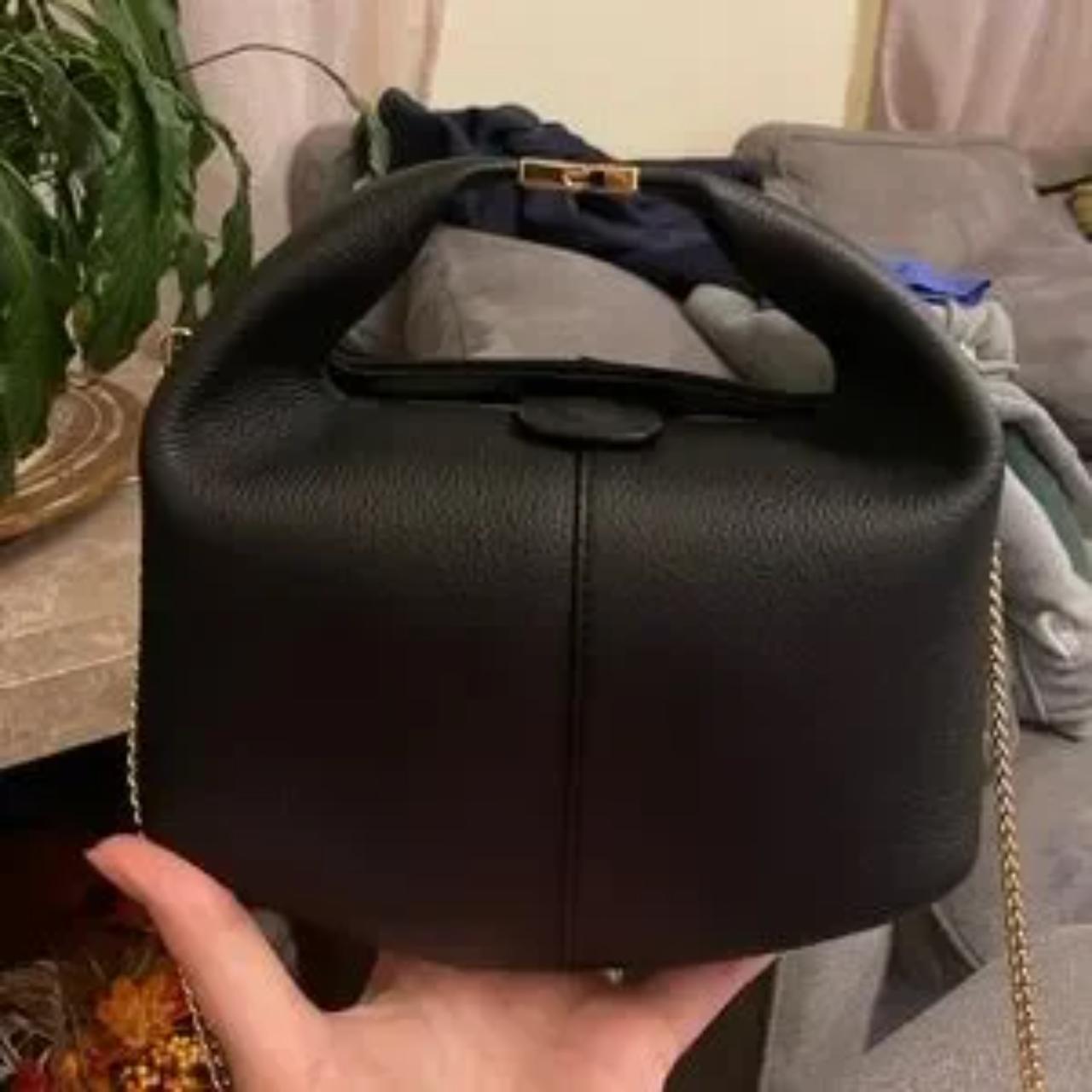 Polene Béri with chain Bag - Black textured | Depop