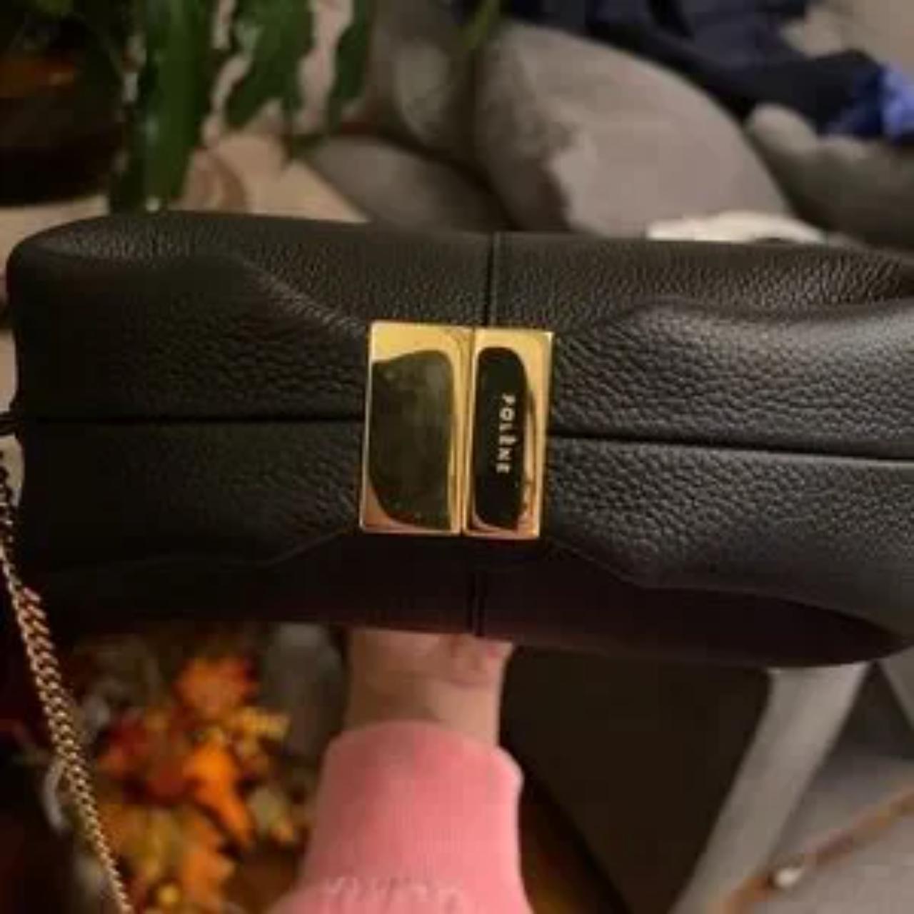 Polene Béri with chain Bag - Black textured | Depop Polene Béri with chain Bag - Black textured | Depop