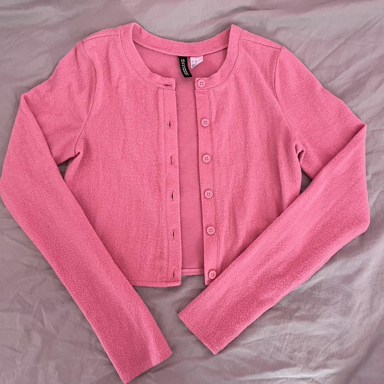 H&M pink cardigan Depop