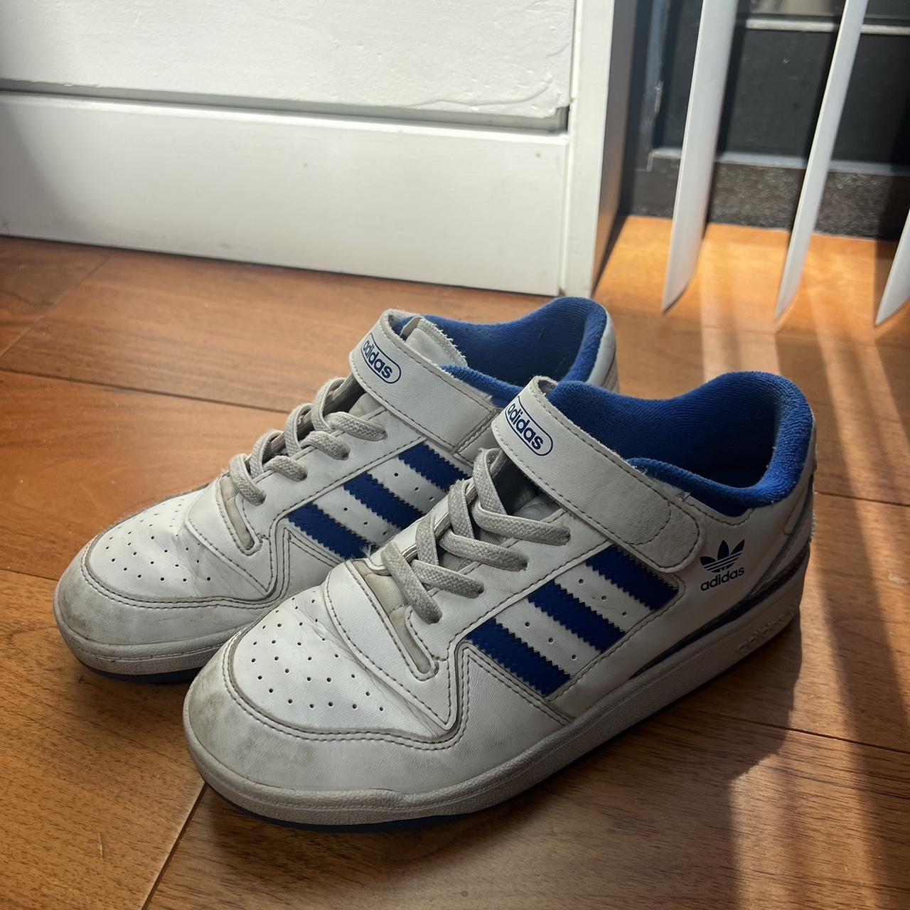 Adidas Forum Low blue and white size kids 3y no. Depop