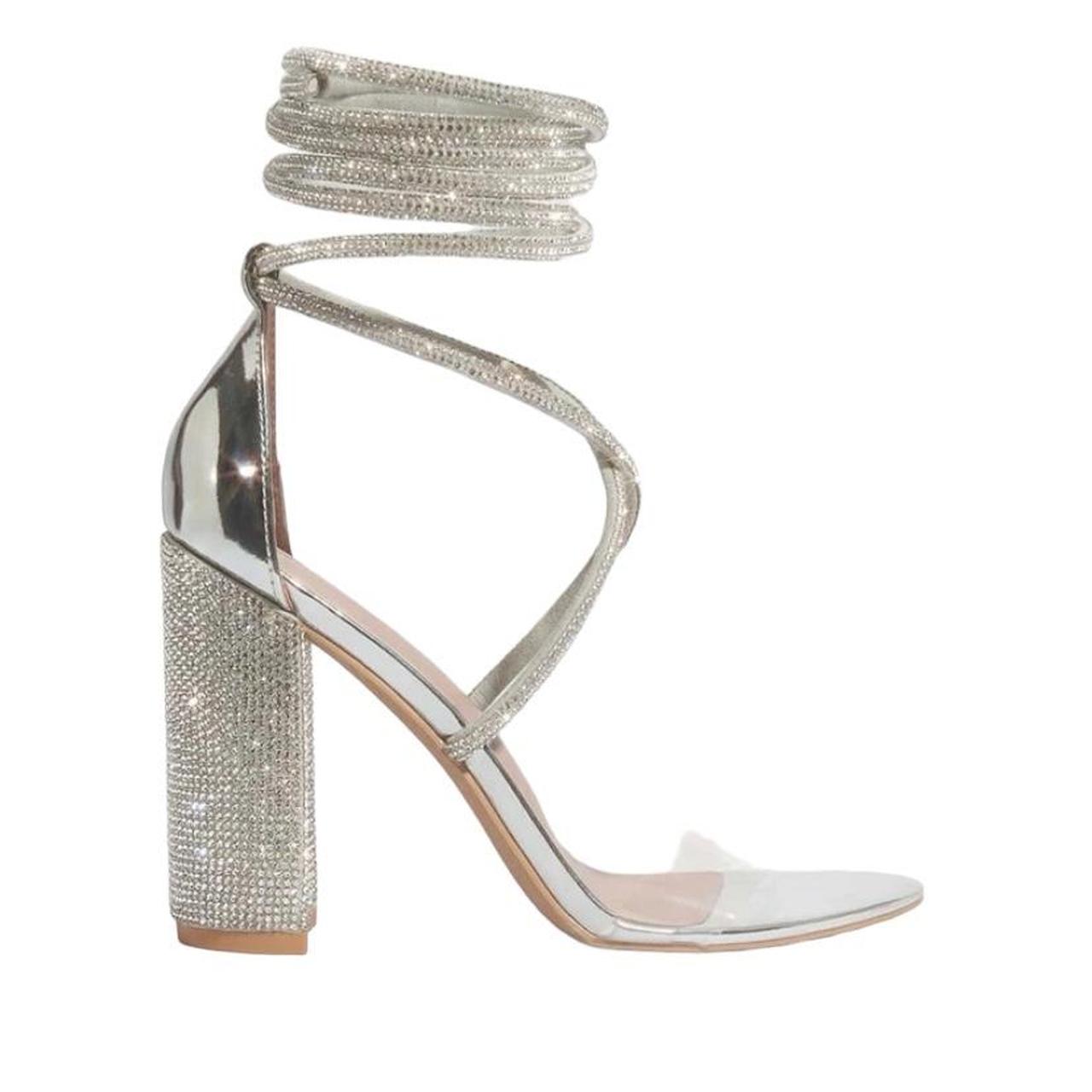 Shein tie up glitter heels ⭐️ Worn these for my prom... Depop