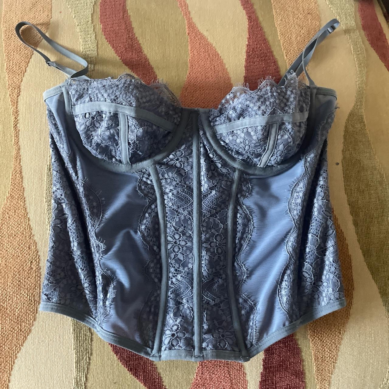 Urban Outfitters Women's Blue Corset Depop