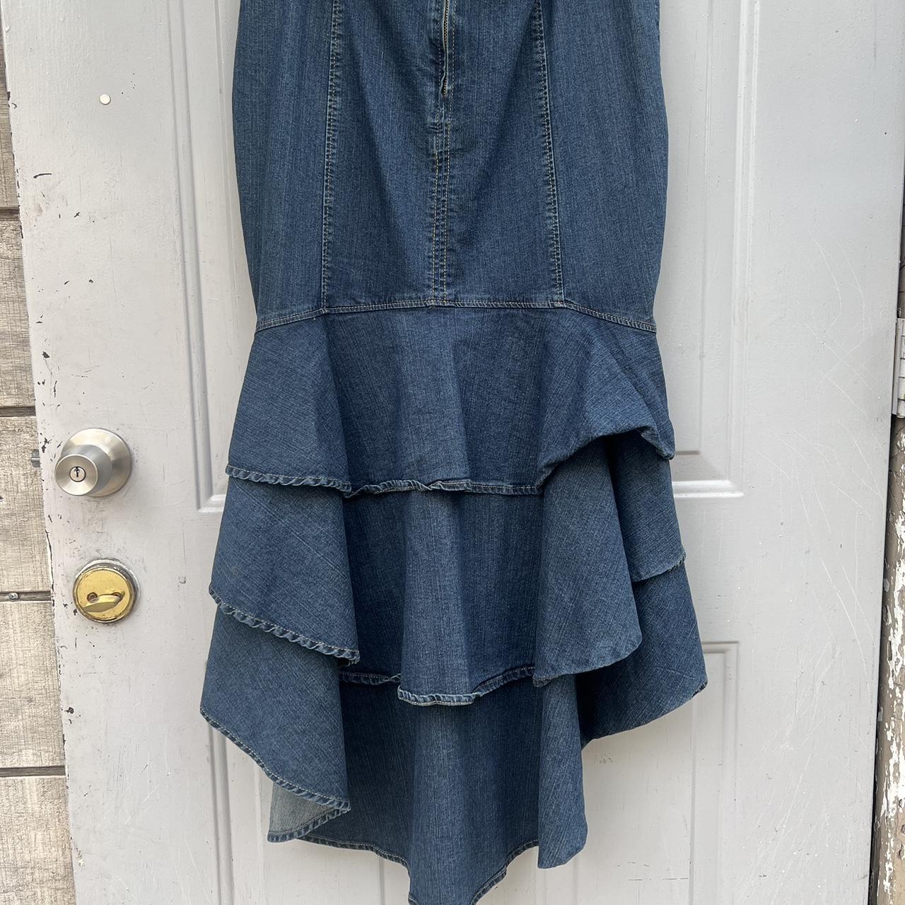 Plus size denim skirt size 22 Waist 15 Hips 17... Depop