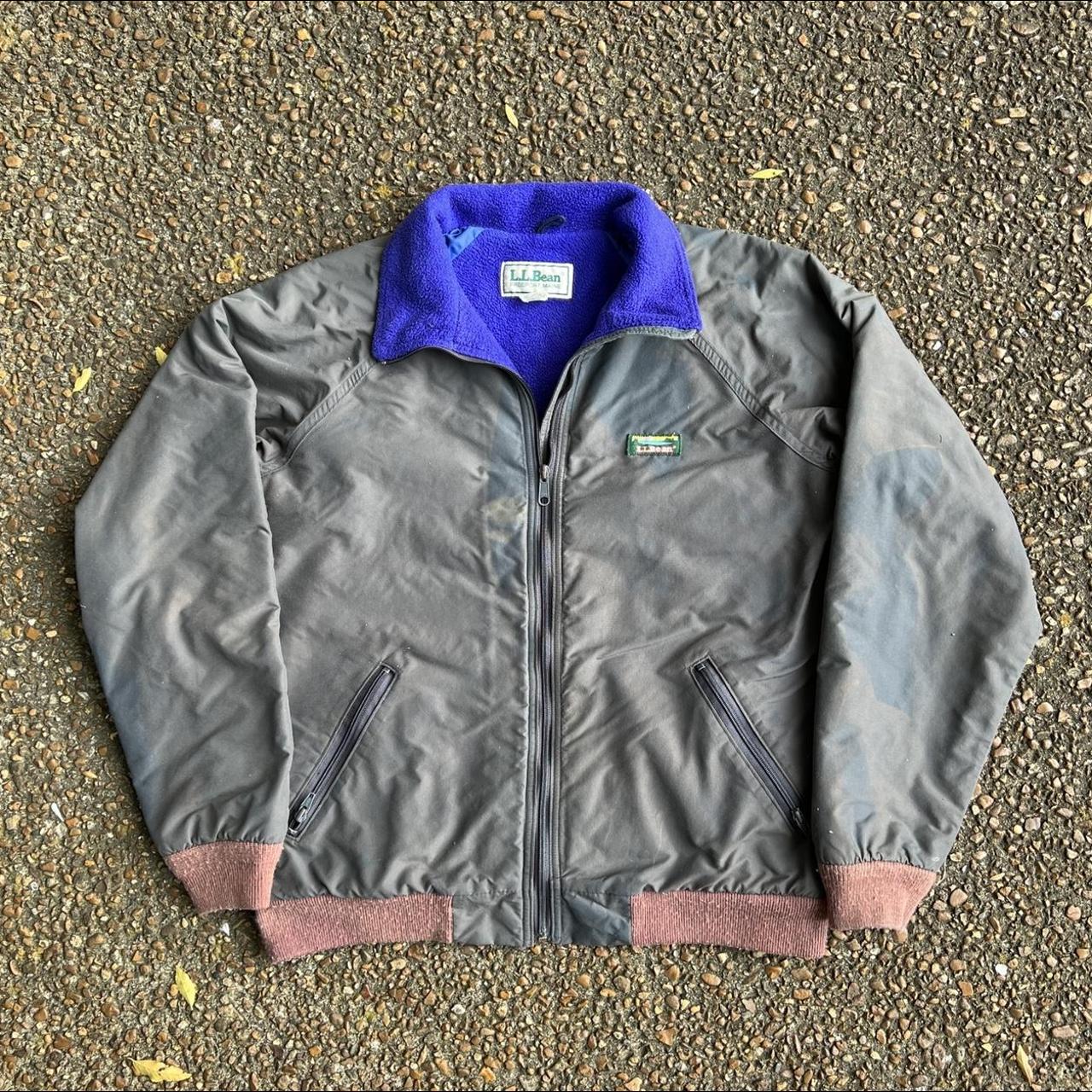 vintage 1980s LL bean jacket has bleach and sun... - Depop