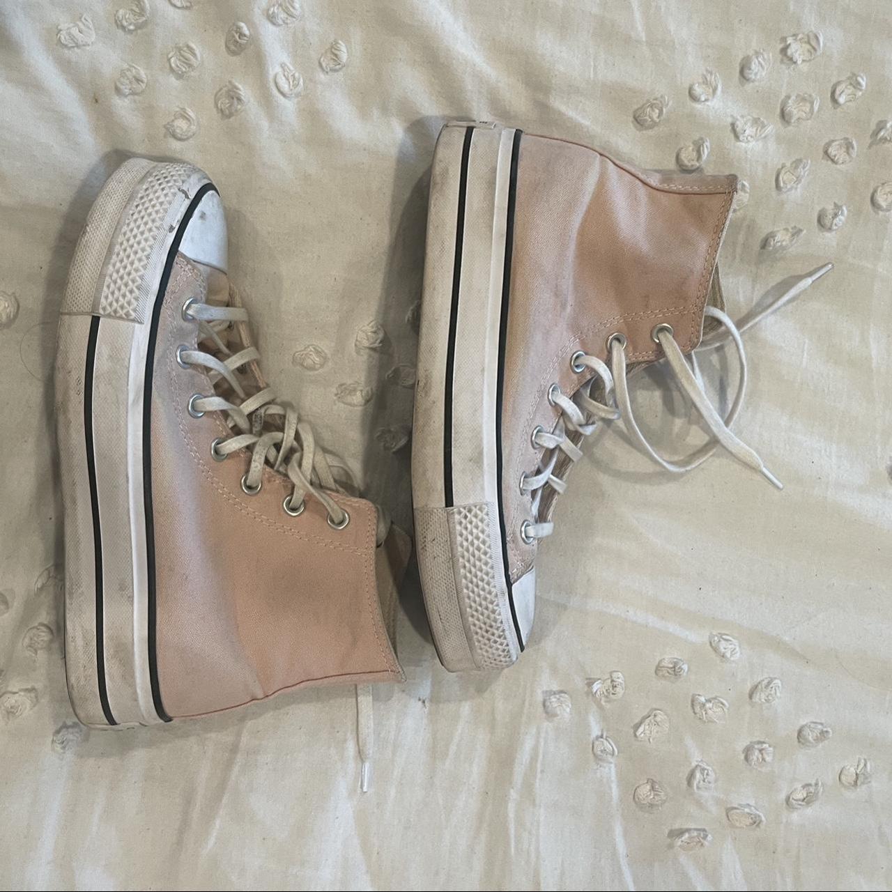 Rose gold platform outlet converse