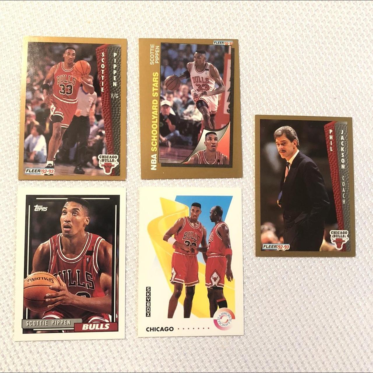 5 NBA Chicago Bulls trading cards; 1 card with... - Depop