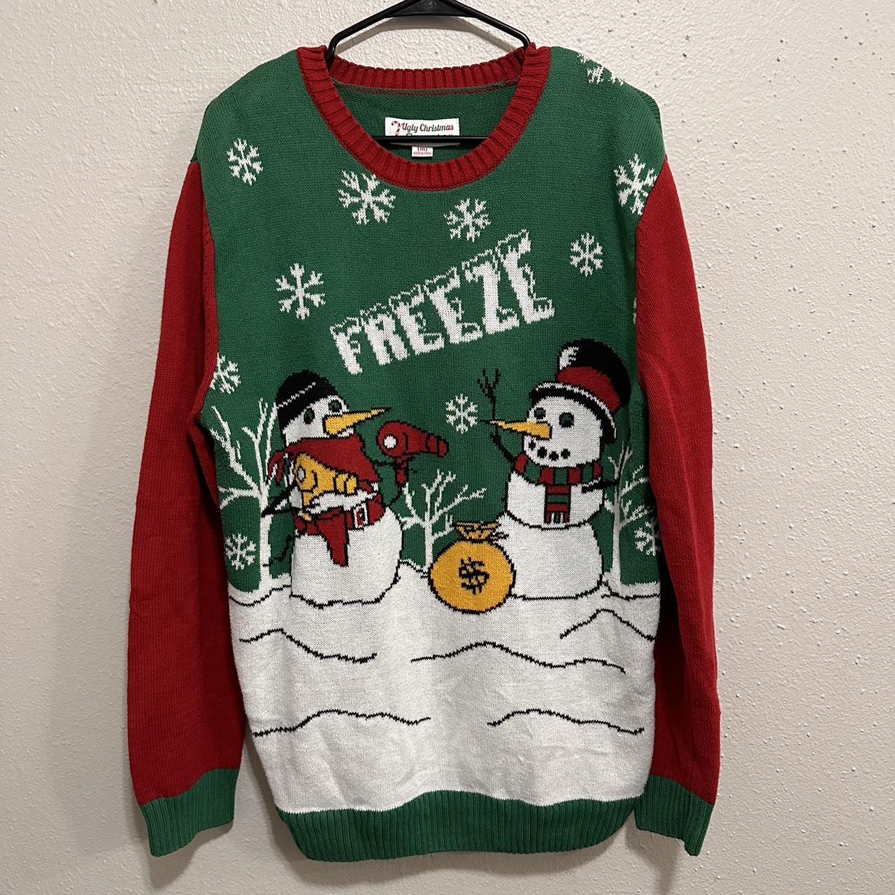 Snowman ugly Christmas sweater mens size medium Depop