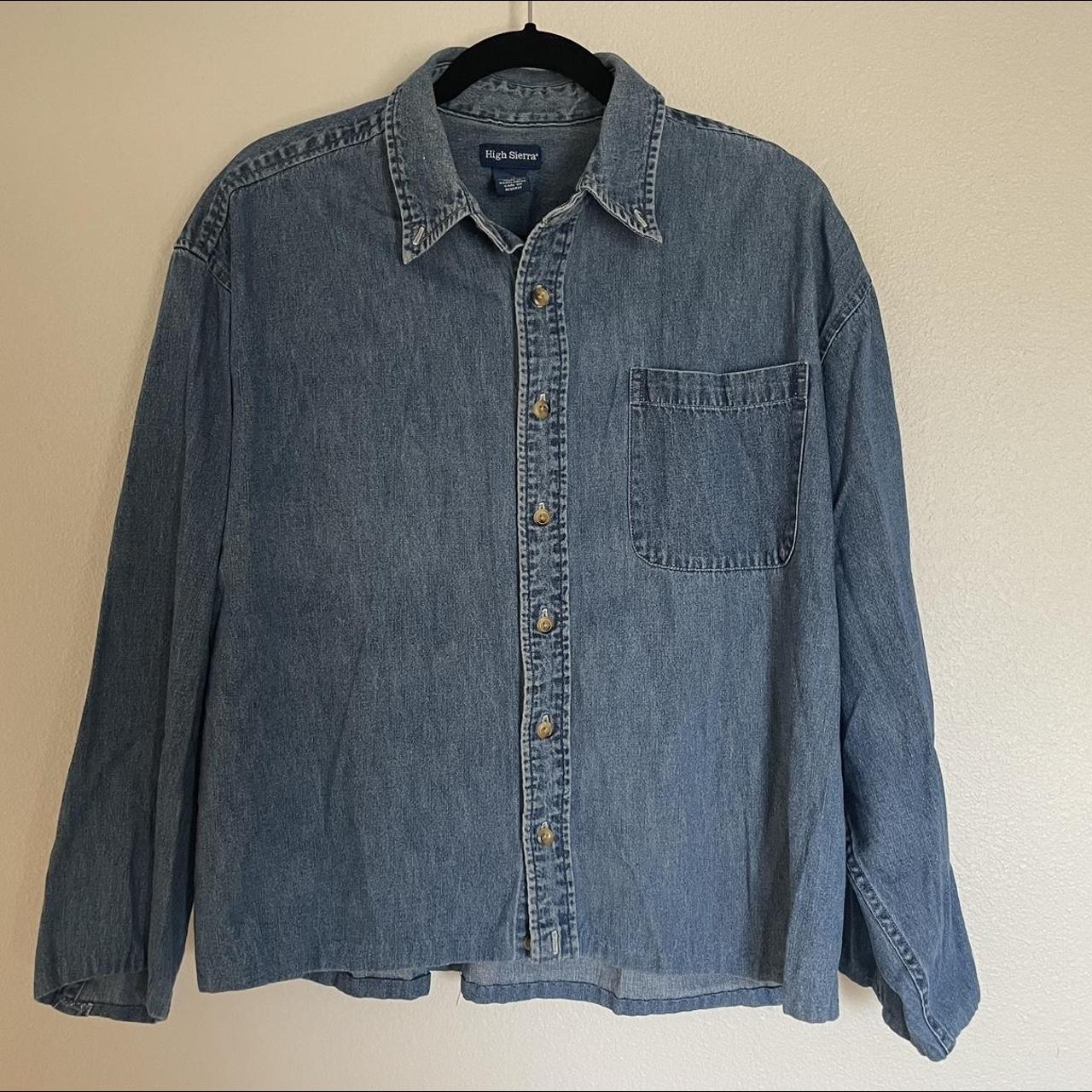 Women’s Extra Large High Sierra Denim Button Up - Depop