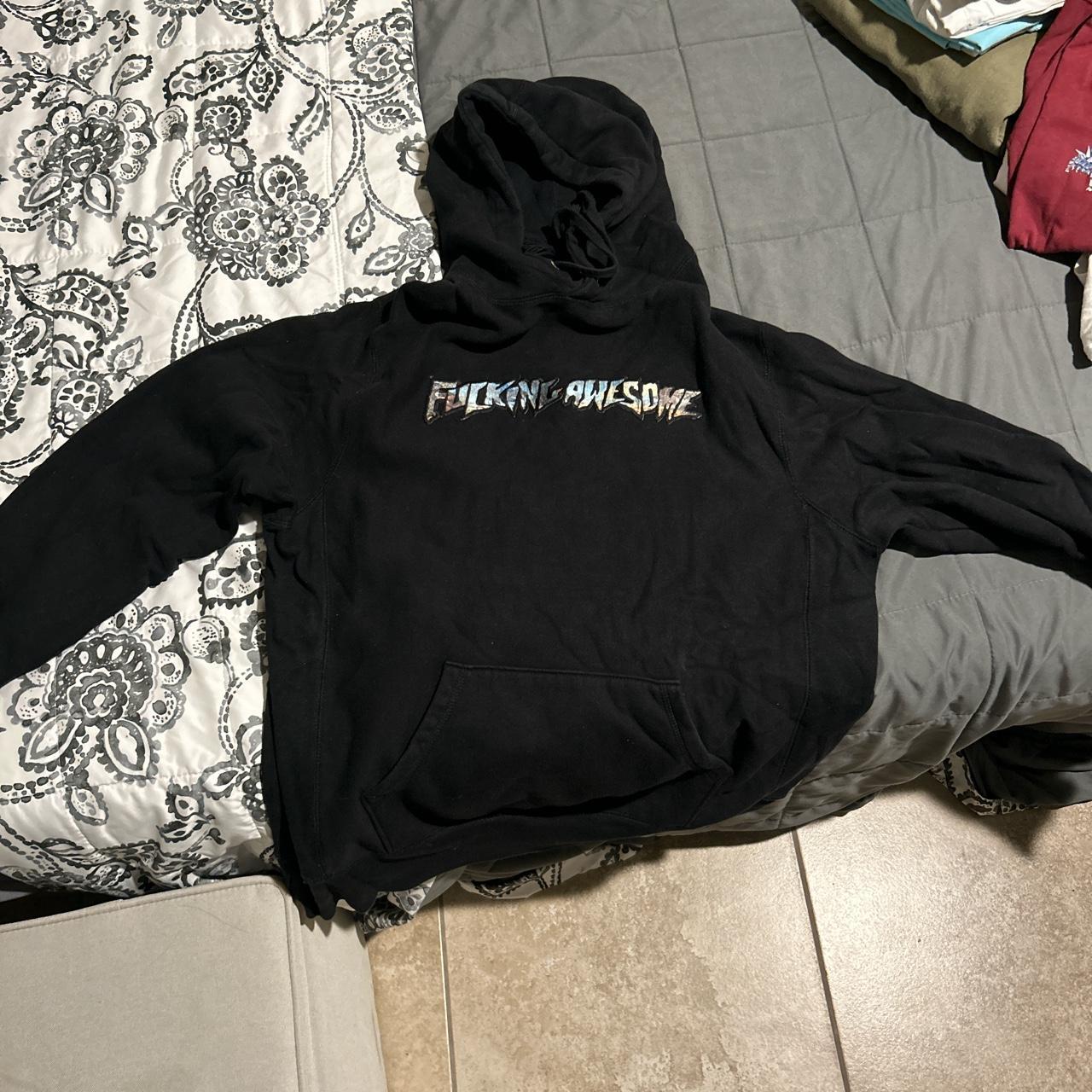 Black Fucking Awesome Hoodie. Amazing Condition.... - Depop