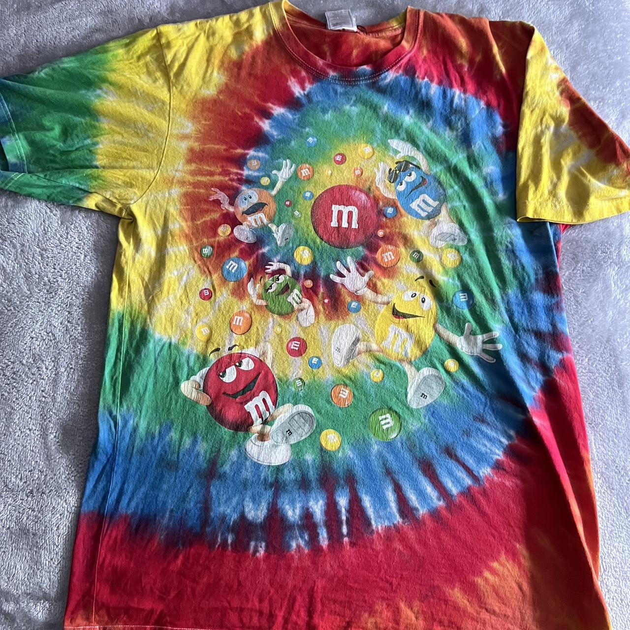 m&m tie dye shirt