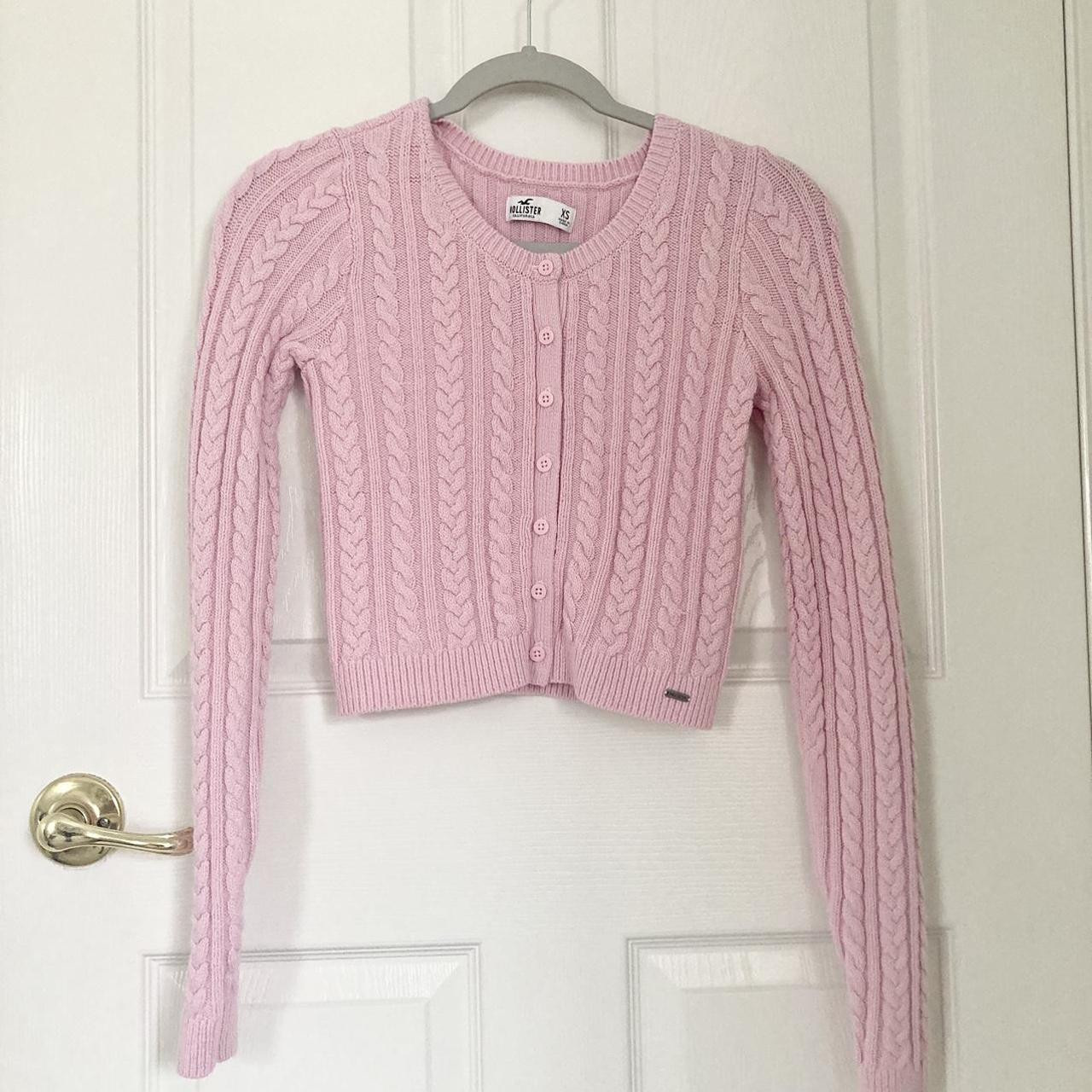 Hollister Co. Women's Pink Cardigan Depop