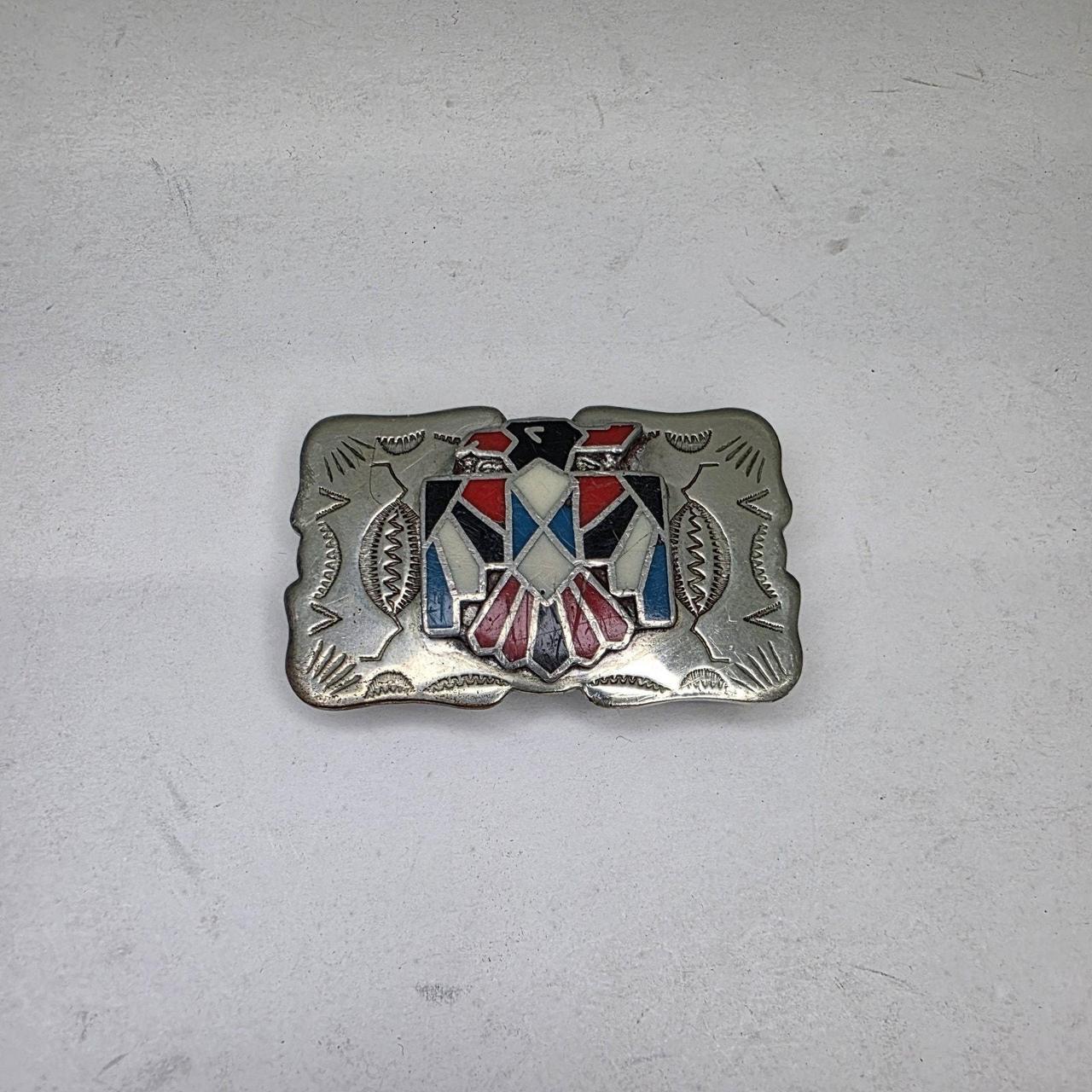 Source Unknown Men's Belt - Silver/Red – Vintage … - image 1