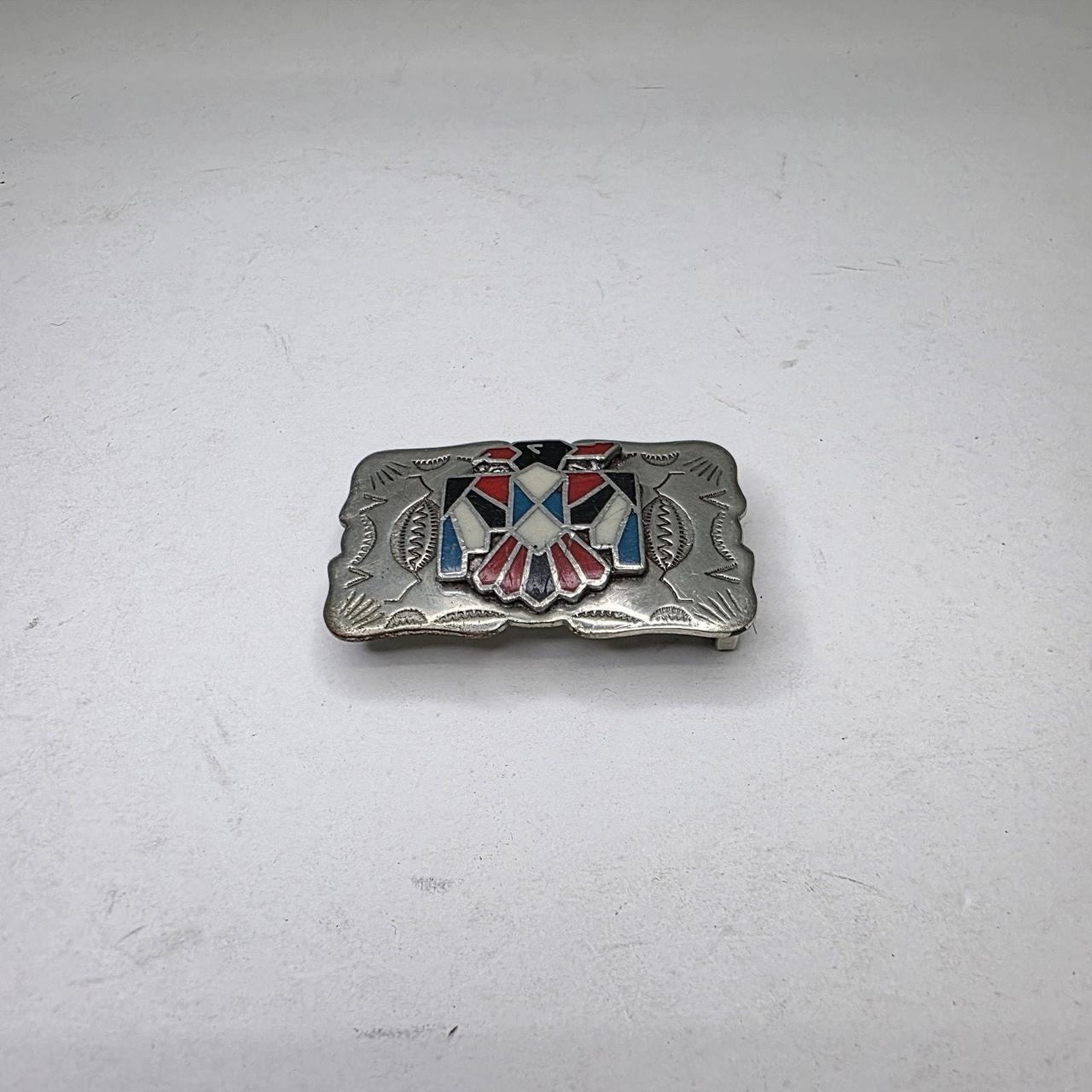 Source Unknown Men's Belt - Silver/Red – Vintage … - image 3