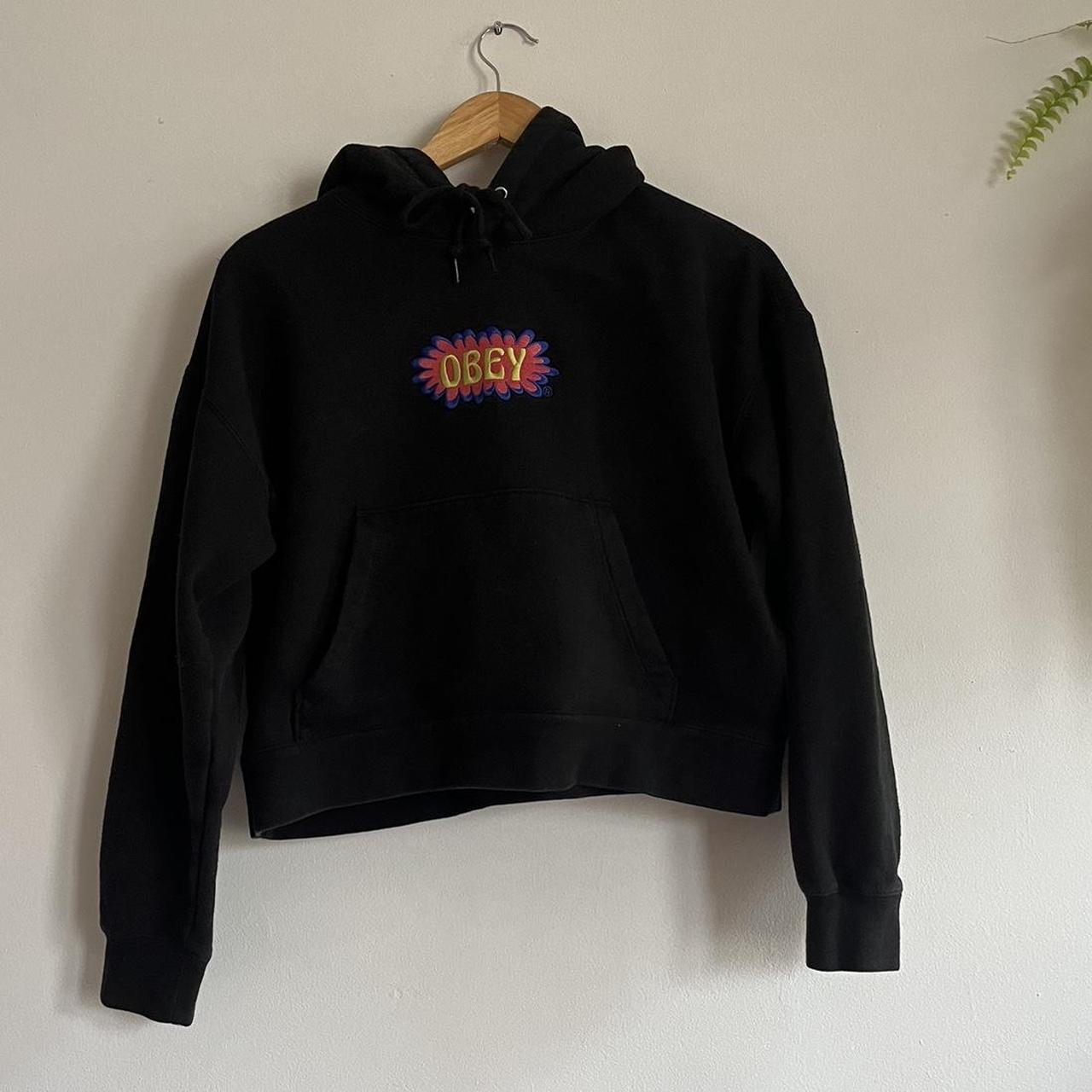 Obey cropped hoodie best sale