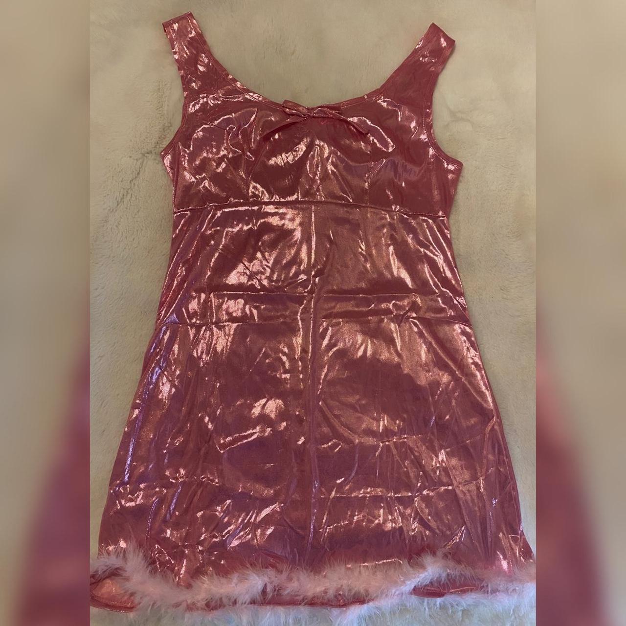 Pink Fembot slip dress inspired by the one Ariana... - Depop