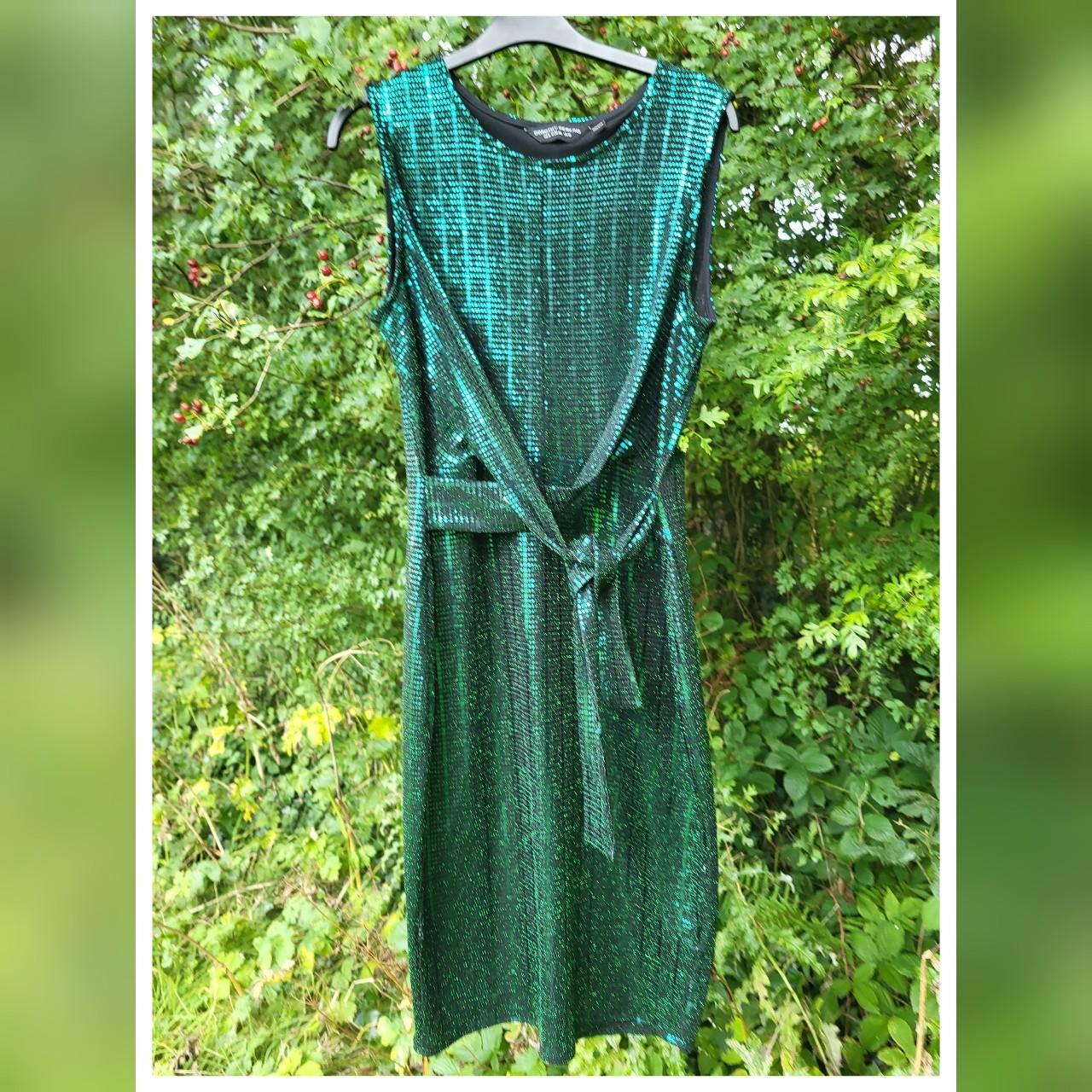 Green sequin midi dress Dorothy Perkins Size. Depop