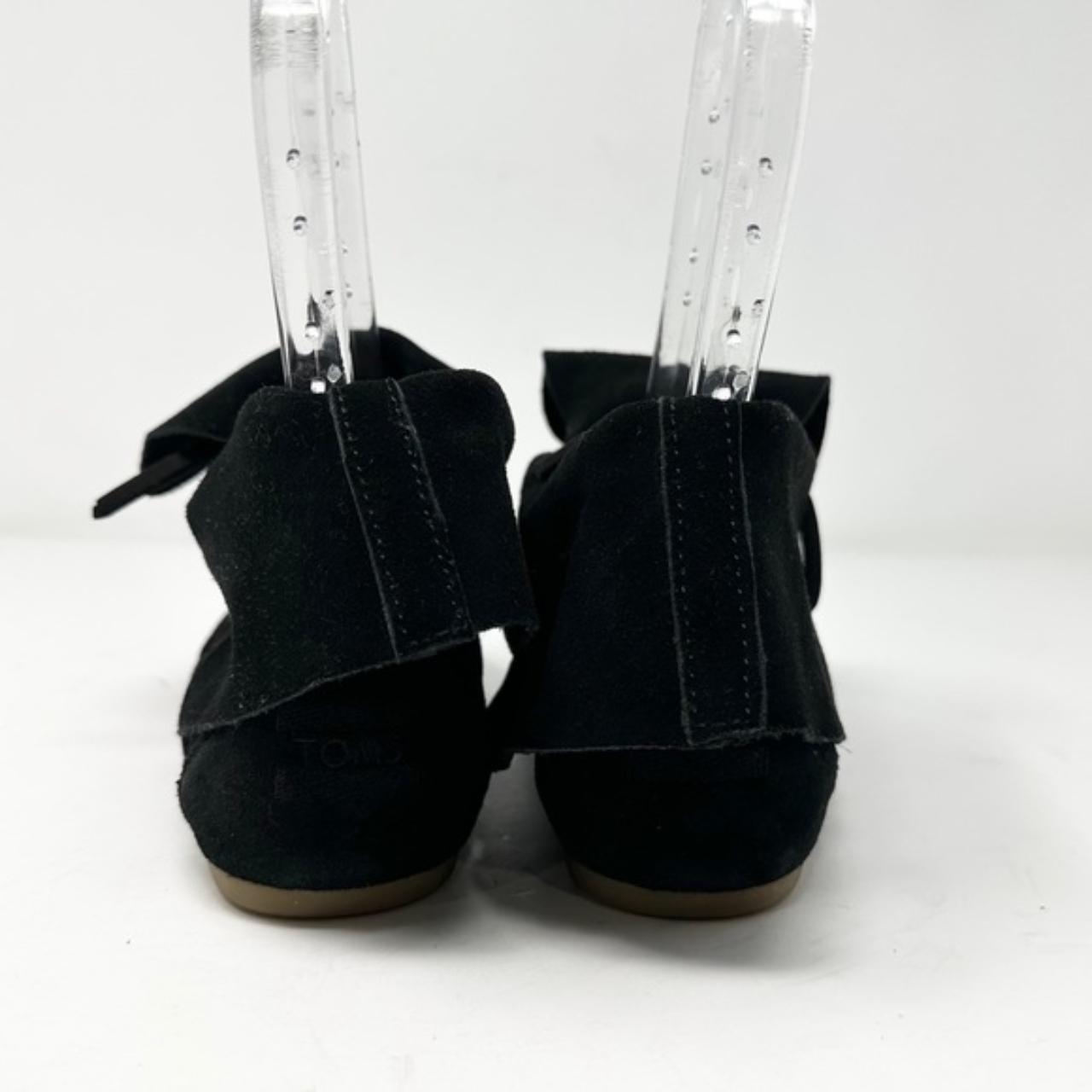 Toms Zahara Suede Leather Moccasin Boots Black Depop