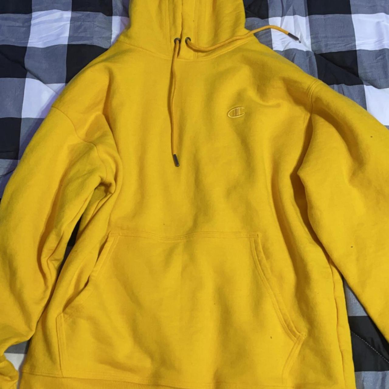 Pale yellow champion top hoodie