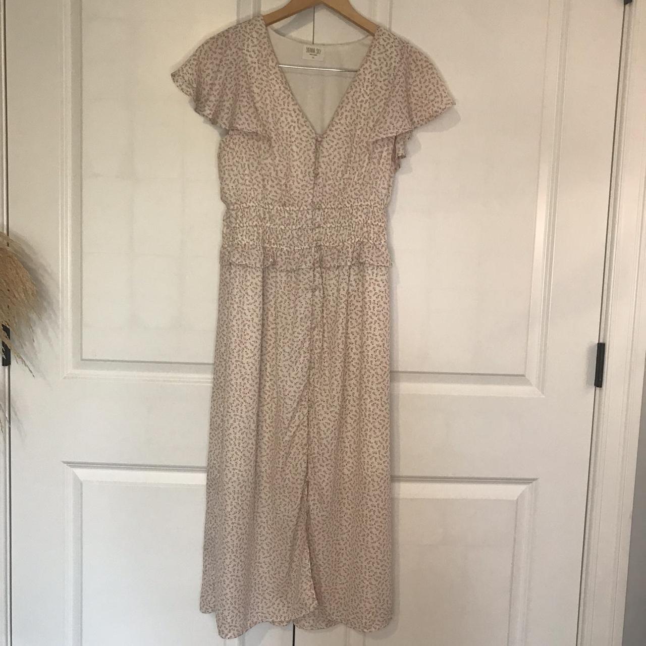 Women's White and Pink Dress | Depop