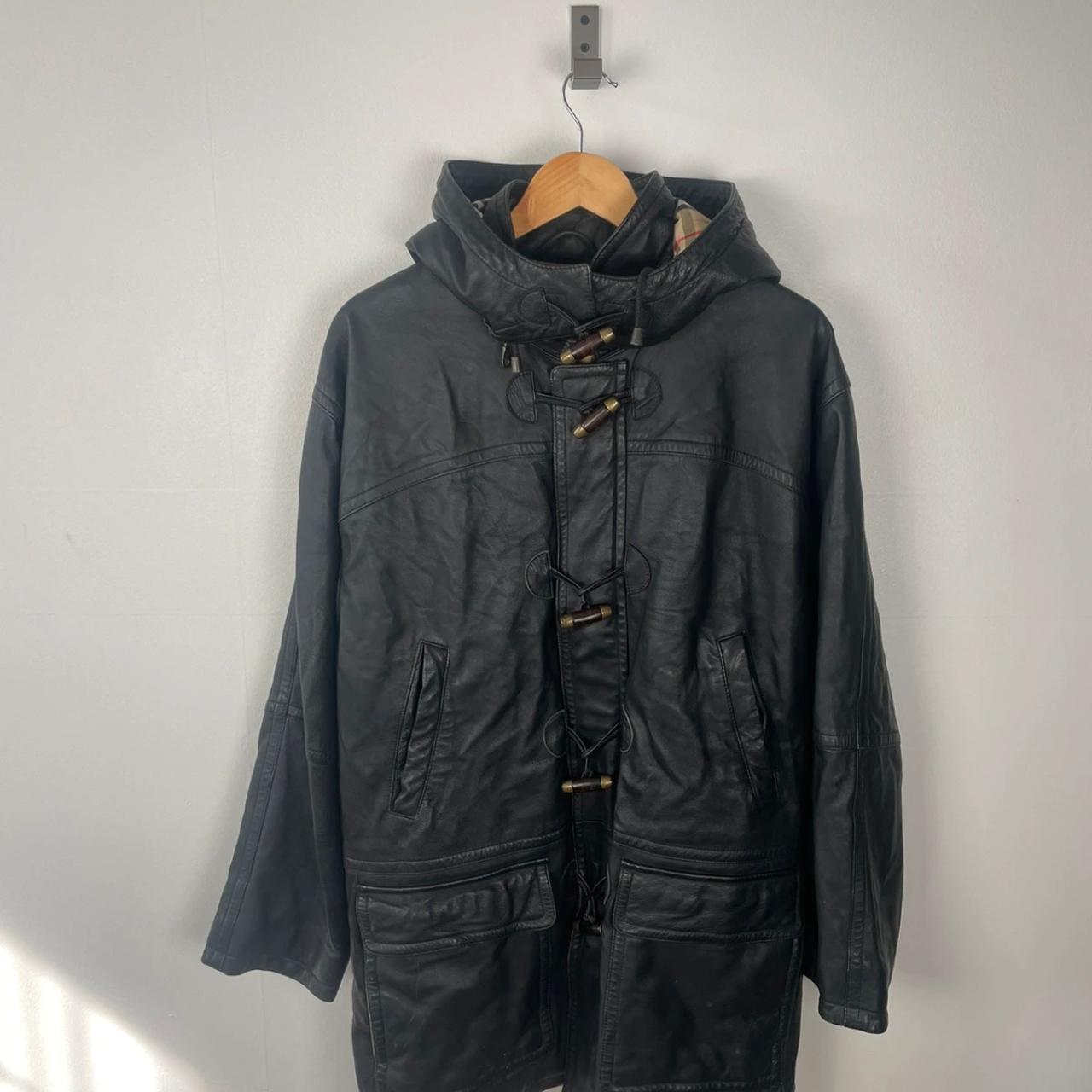 Burberry leather duffle coat best sale